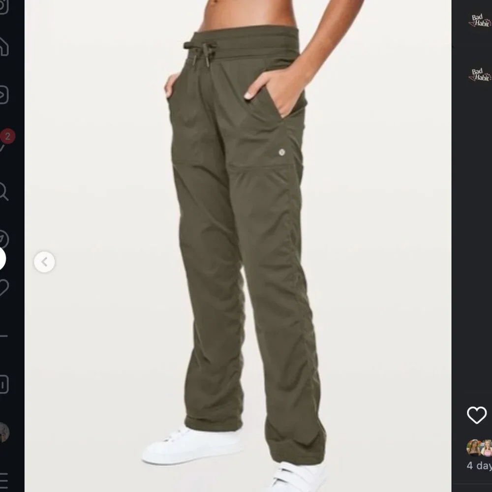 Lululemon dance pants - Green Size: 6 (Regular) - Picture 6 of 6